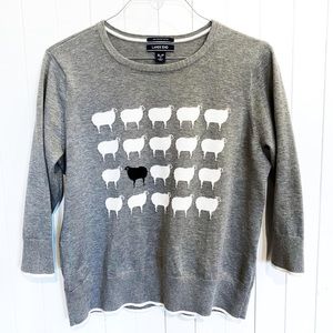 Lands’ End Crew Neck Black Sheep Sweater XLP
